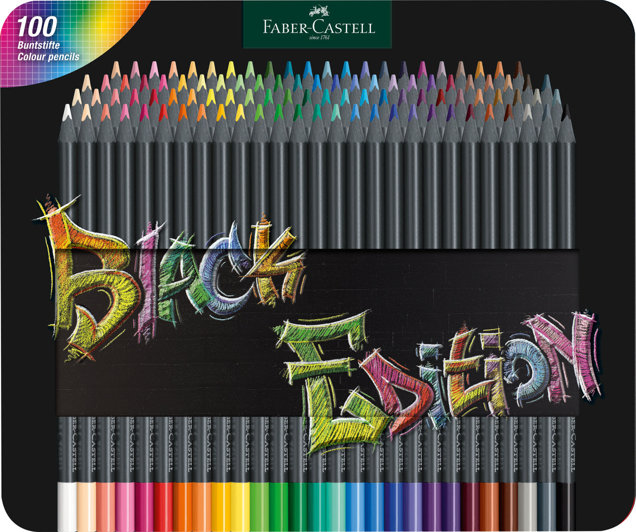 CREIOANE COLORATE 100 CULORI BLACK EDITION CUTIE METAL FABER-CASTELL CREIOANE COLORATE 100 CULORI BLACK EDITION CUTIE METAL FABER-CASTELL